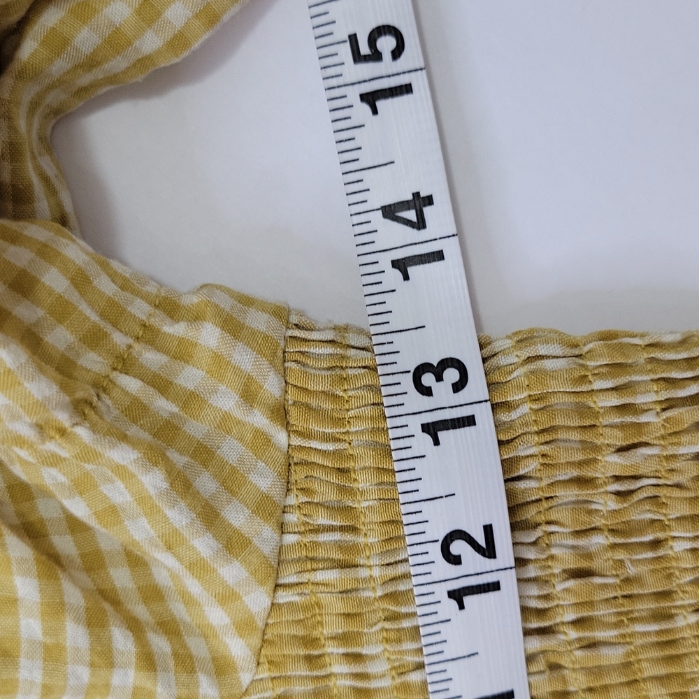 Urban Outfitters Shirred Peasant Cropped Top SZ S - Picture 7 of 10